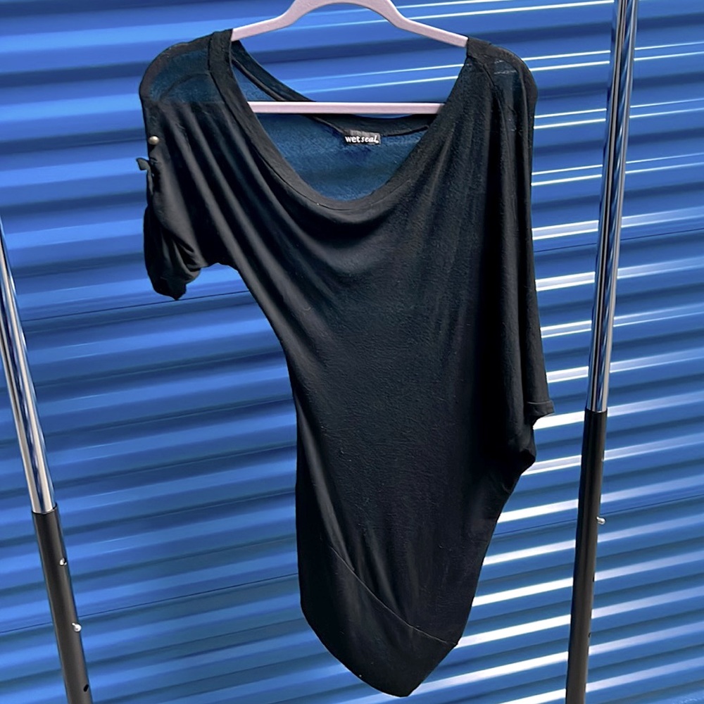 Y2K Off the Shoulder Wet Seal Body Con Dress